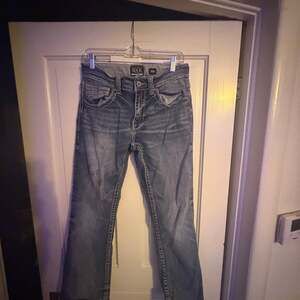 Buckle BKE Justin Straight Leg Thick Stitch Black Wash Denim Jeans Men's 30x29